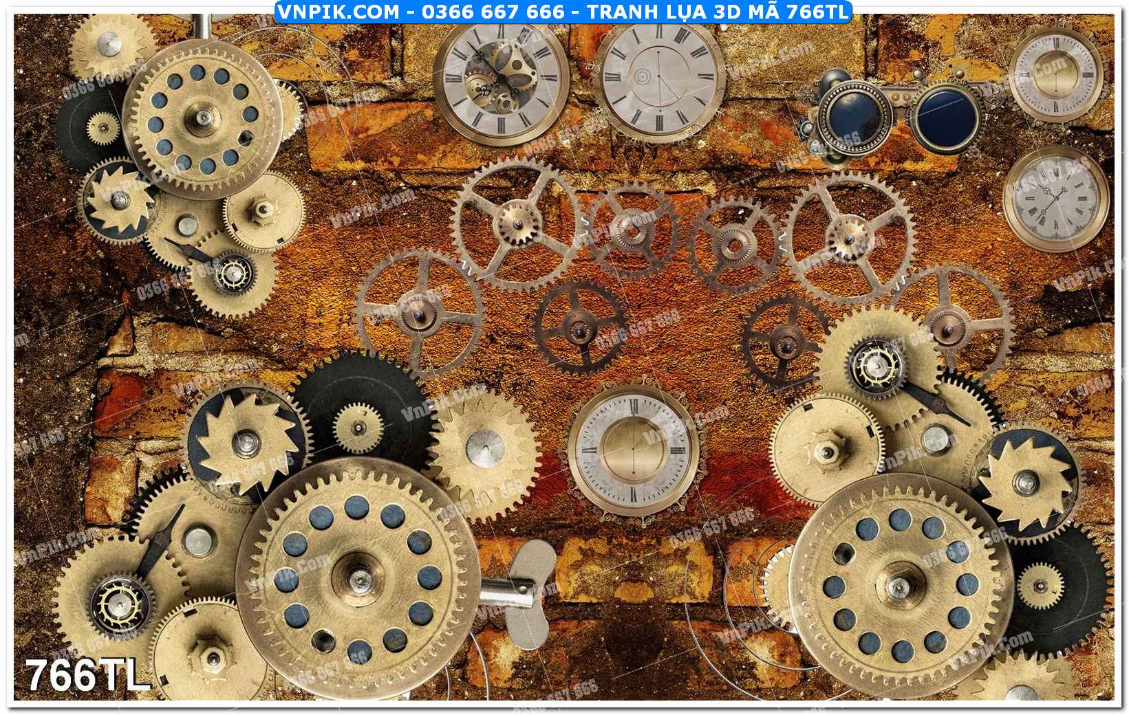 Tranh lụa 3D – Tranh trang trí dán tường 766TL