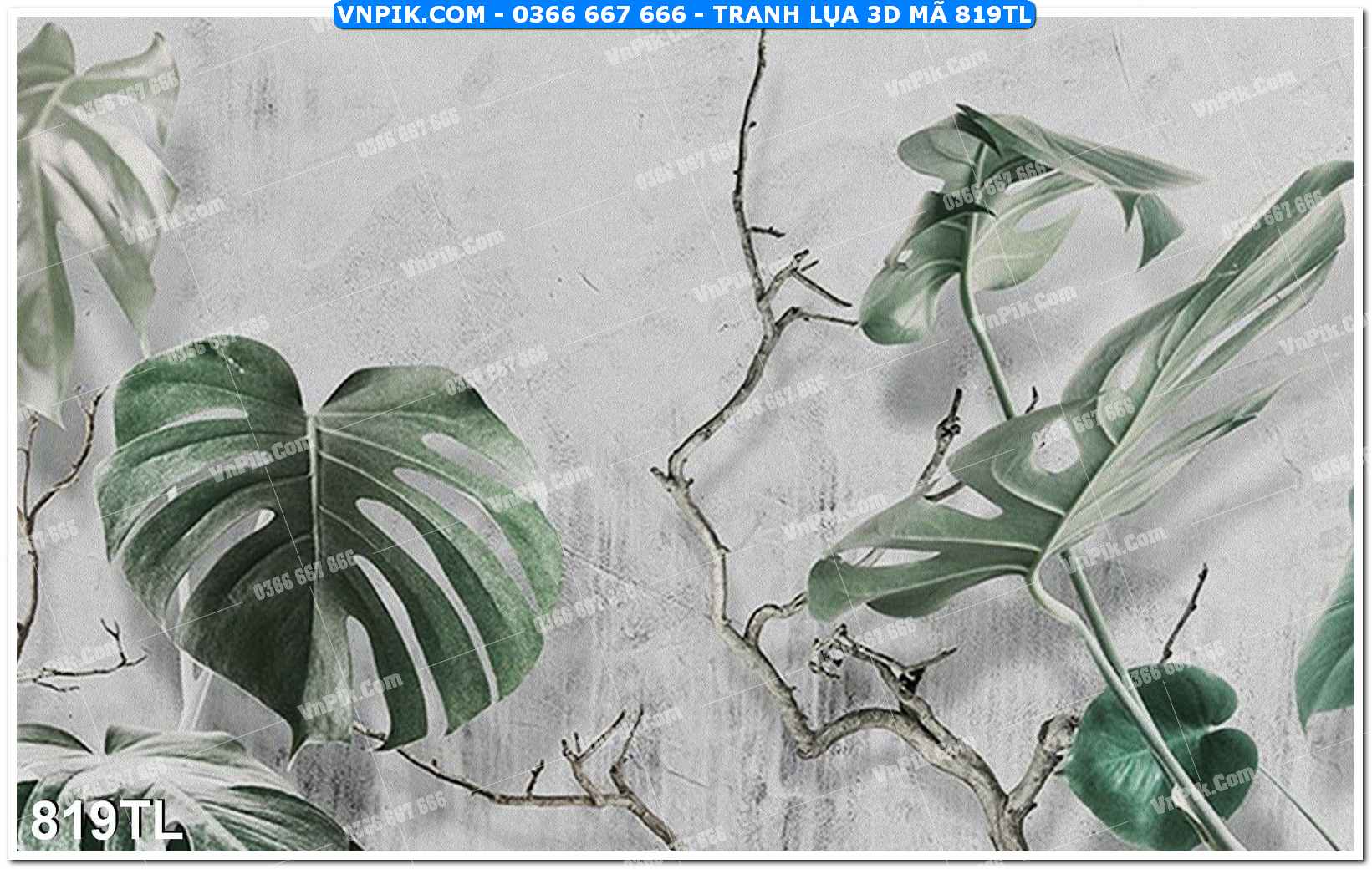 Tranh lụa 3D – Tranh trang trí dán tường 819TL