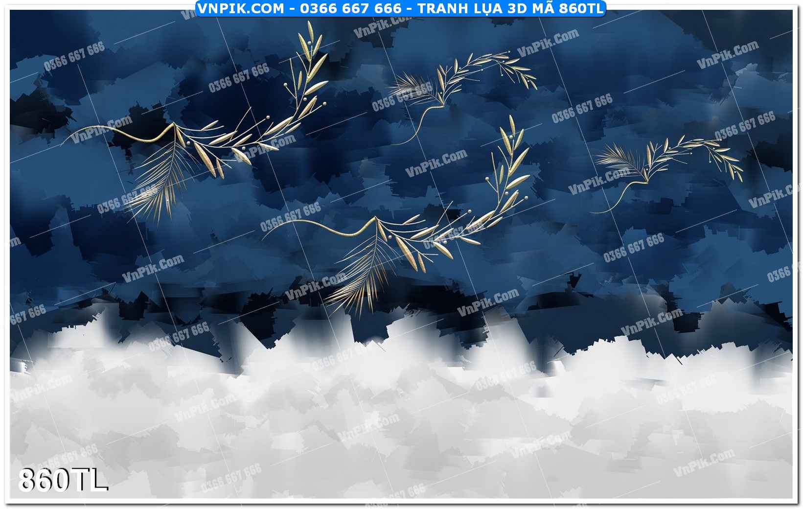 Tranh lụa 3D – Tranh trang trí dán tường 860TL