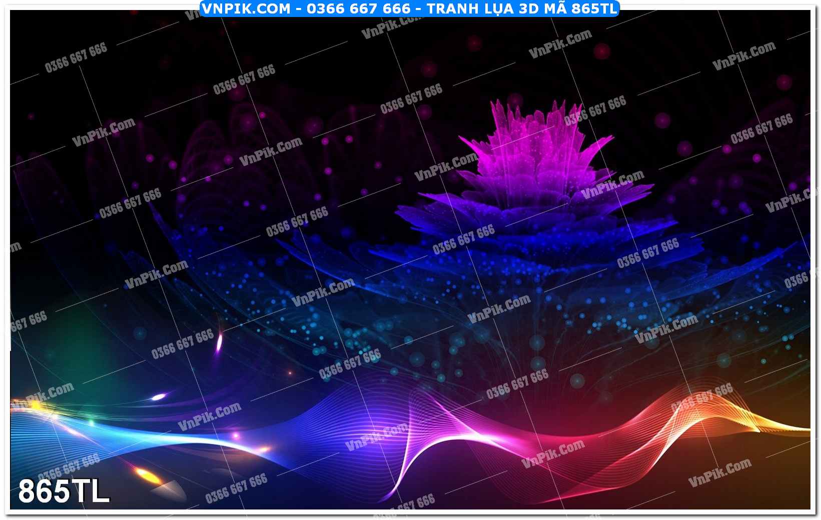 Tranh lụa 3D – Tranh trang trí dán tường 865TL