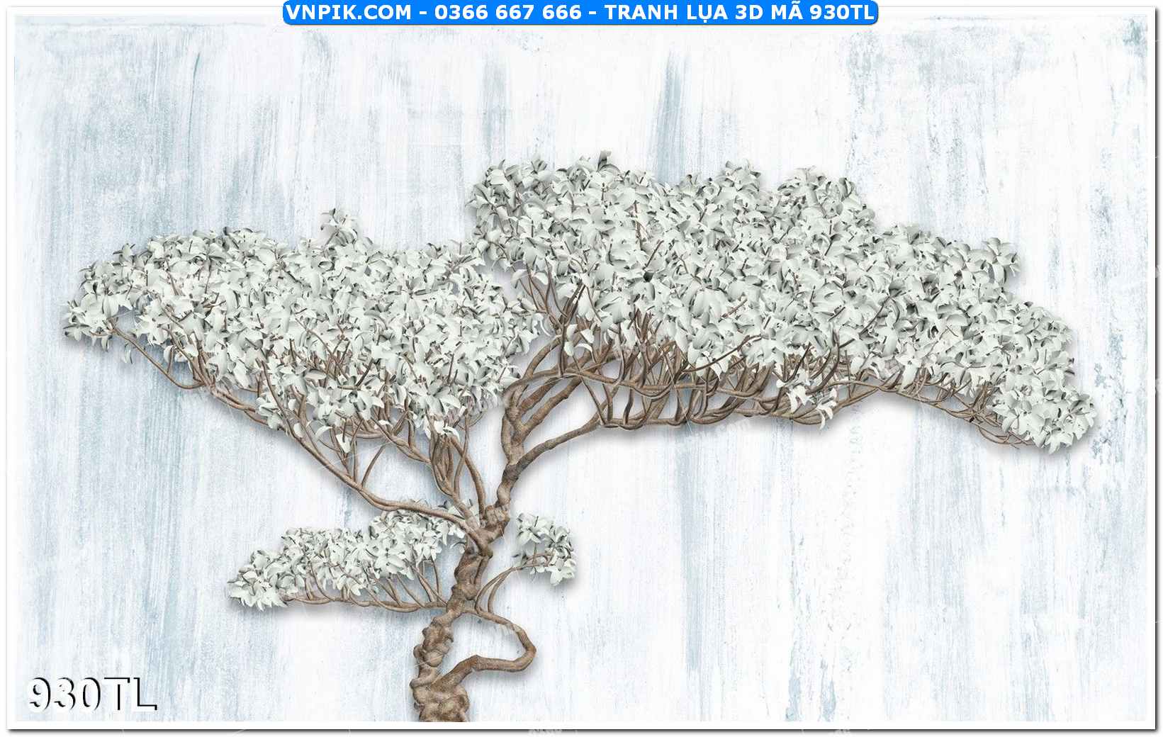 Tranh lụa 3D – Tranh trang trí dán tường 930TL