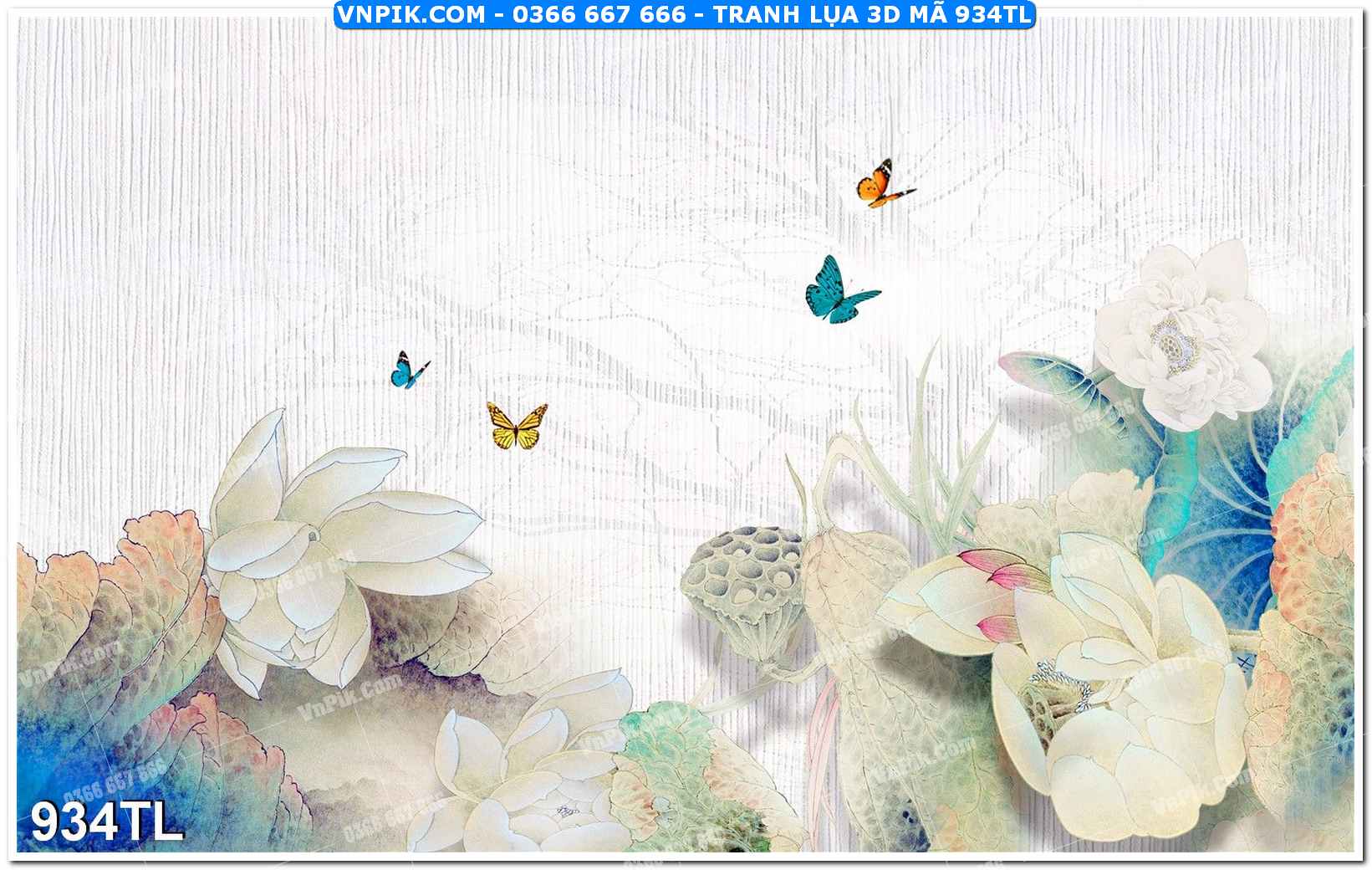 Tranh lụa 3D – Tranh trang trí dán tường 934TL