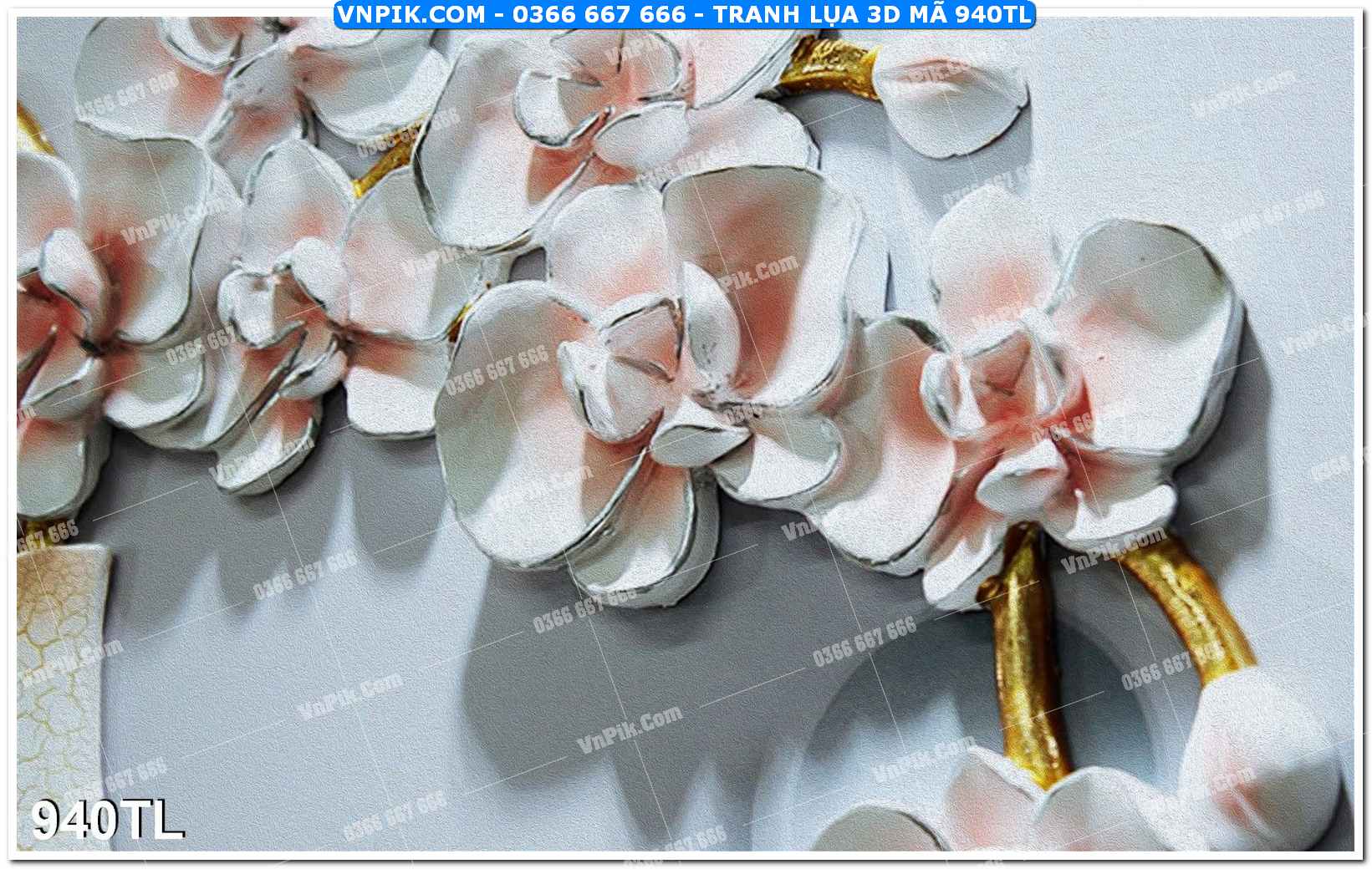 Tranh lụa 3D – Tranh trang trí dán tường 940TL