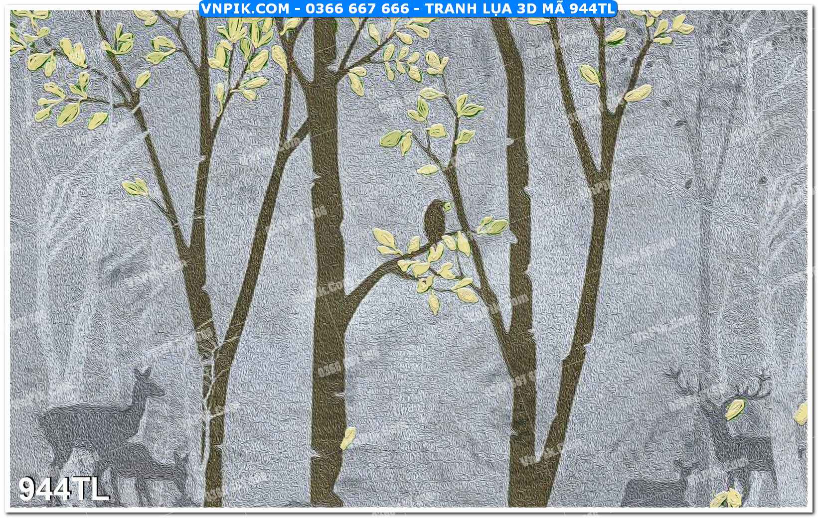 Tranh lụa 3D – Tranh trang trí dán tường 944TL