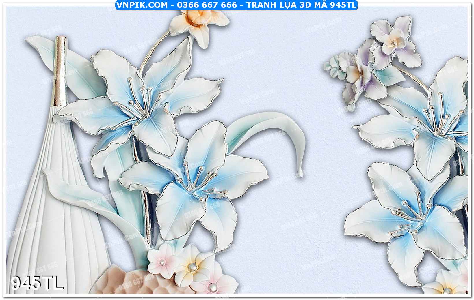 Tranh lụa 3D – Tranh trang trí dán tường 945TL