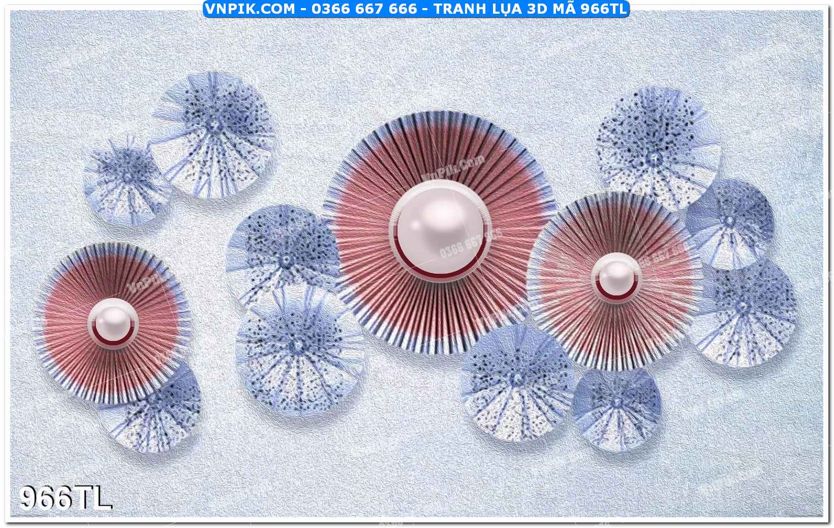 Tranh lụa 3D – Tranh trang trí dán tường 966TL