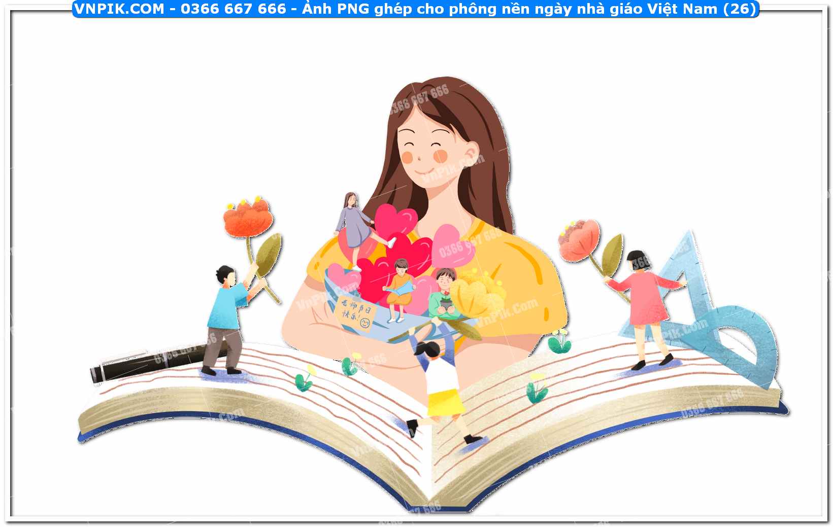 Ảnh PNG ghép cho phông nền ngày nhà giáo Việt Nam (26)