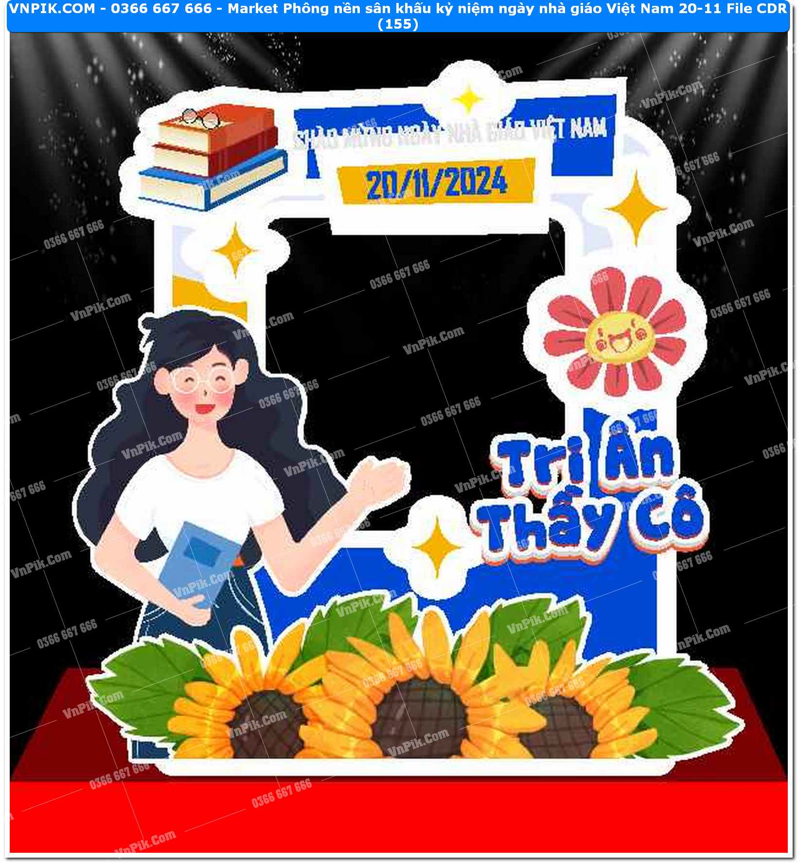 Market Phông nền sân khấu kỷ niệm ngày nhà giáo Việt Nam 20-11 File CDR (155)