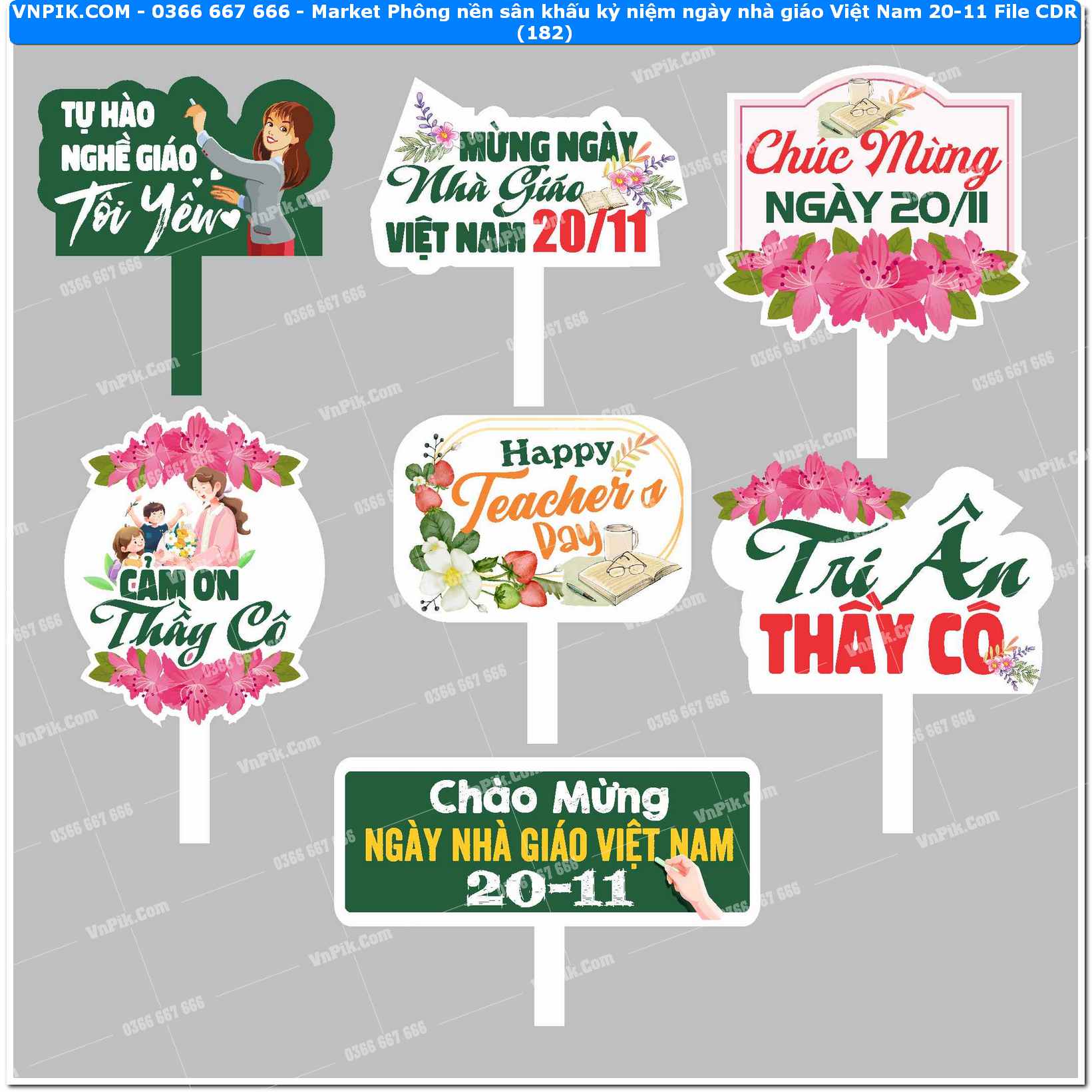 Market Phông nền sân khấu kỷ niệm ngày nhà giáo Việt Nam 20-11 File CDR (182)