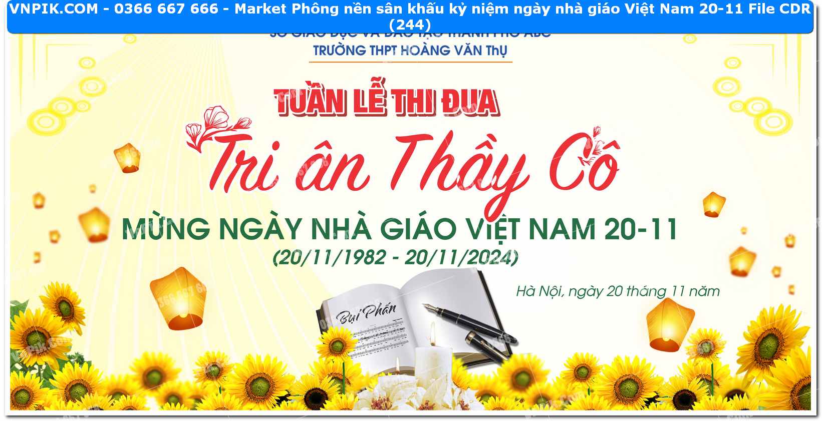 Market Phông nền sân khấu kỷ niệm ngày nhà giáo Việt Nam 20-11 File CDR (244)