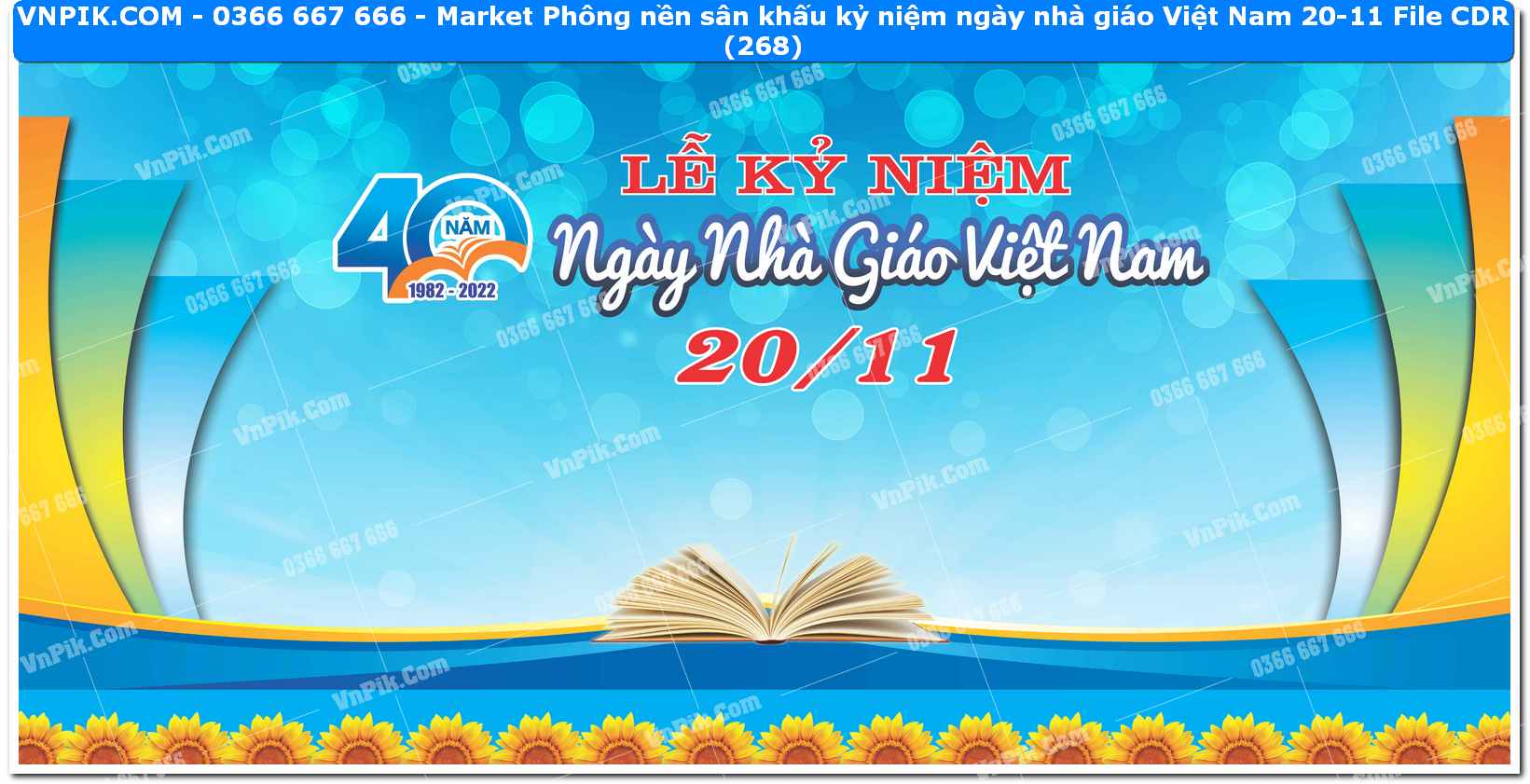 Market Phông nền sân khấu kỷ niệm ngày nhà giáo Việt Nam 20-11 File CDR (268)