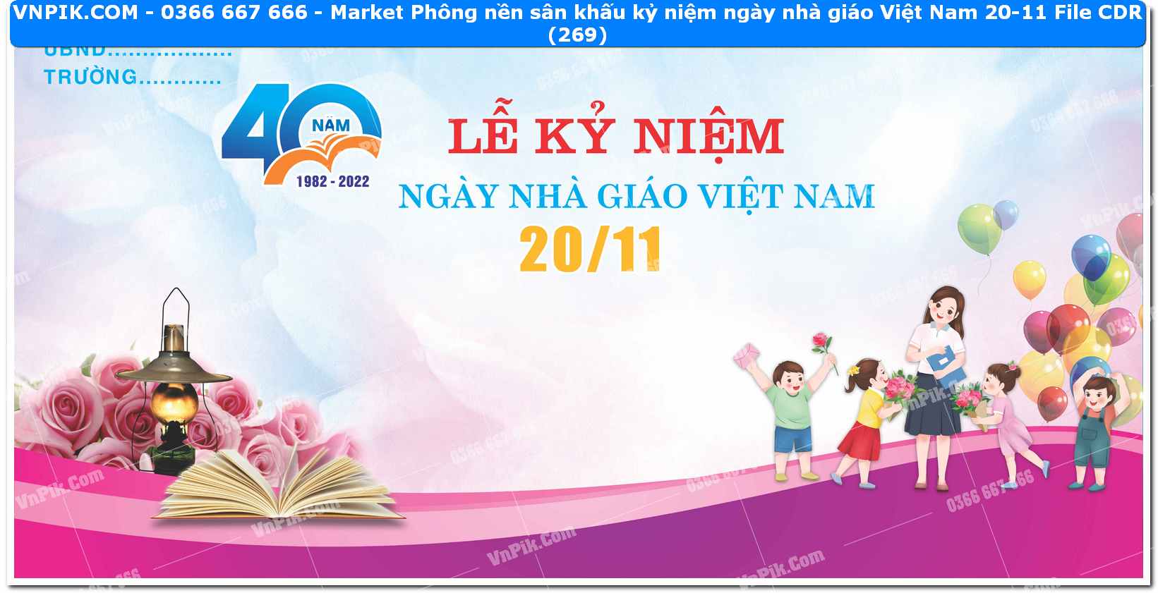 Market Phông nền sân khấu kỷ niệm ngày nhà giáo Việt Nam 20-11 File CDR (269)