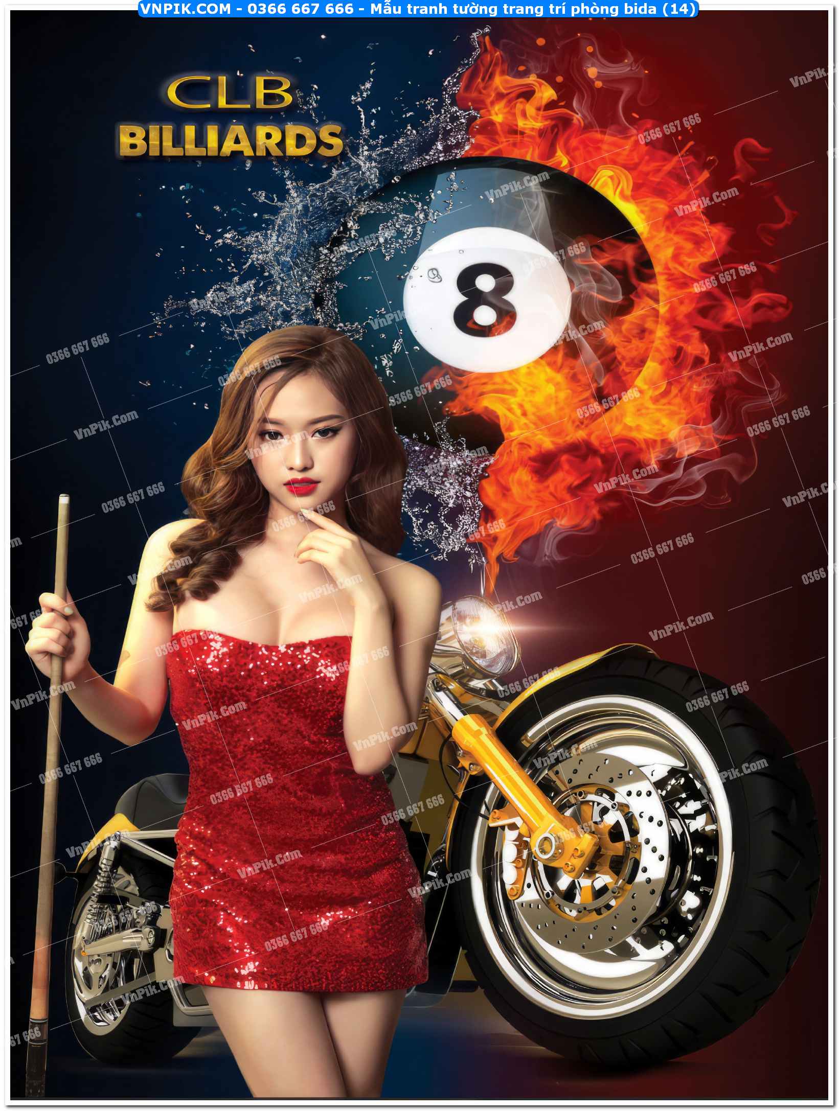 Mẫu tranh tường trang trí phòng bida (14)