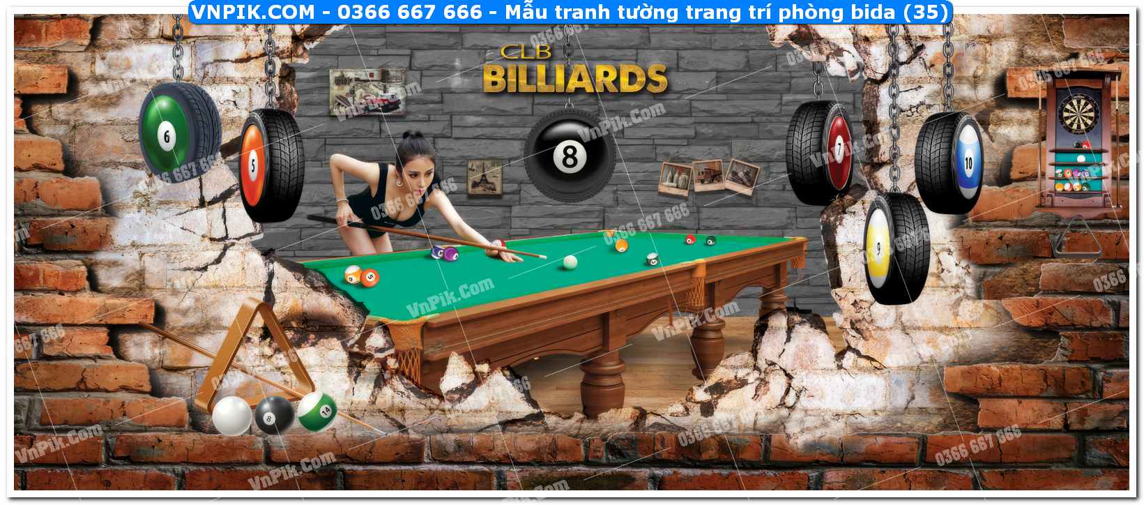 Mẫu tranh tường trang trí phòng bida (35)