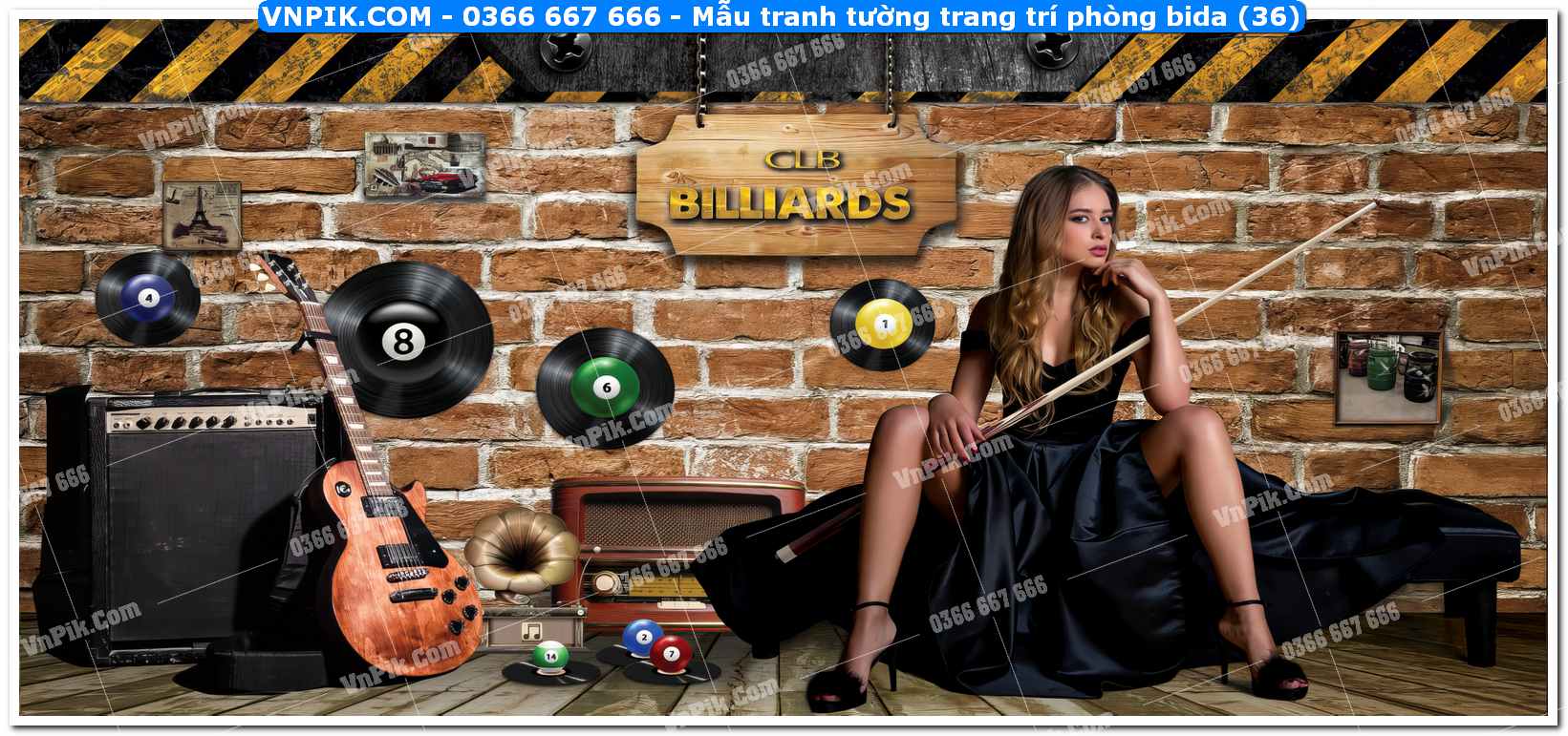 Mẫu tranh tường trang trí phòng bida (36)