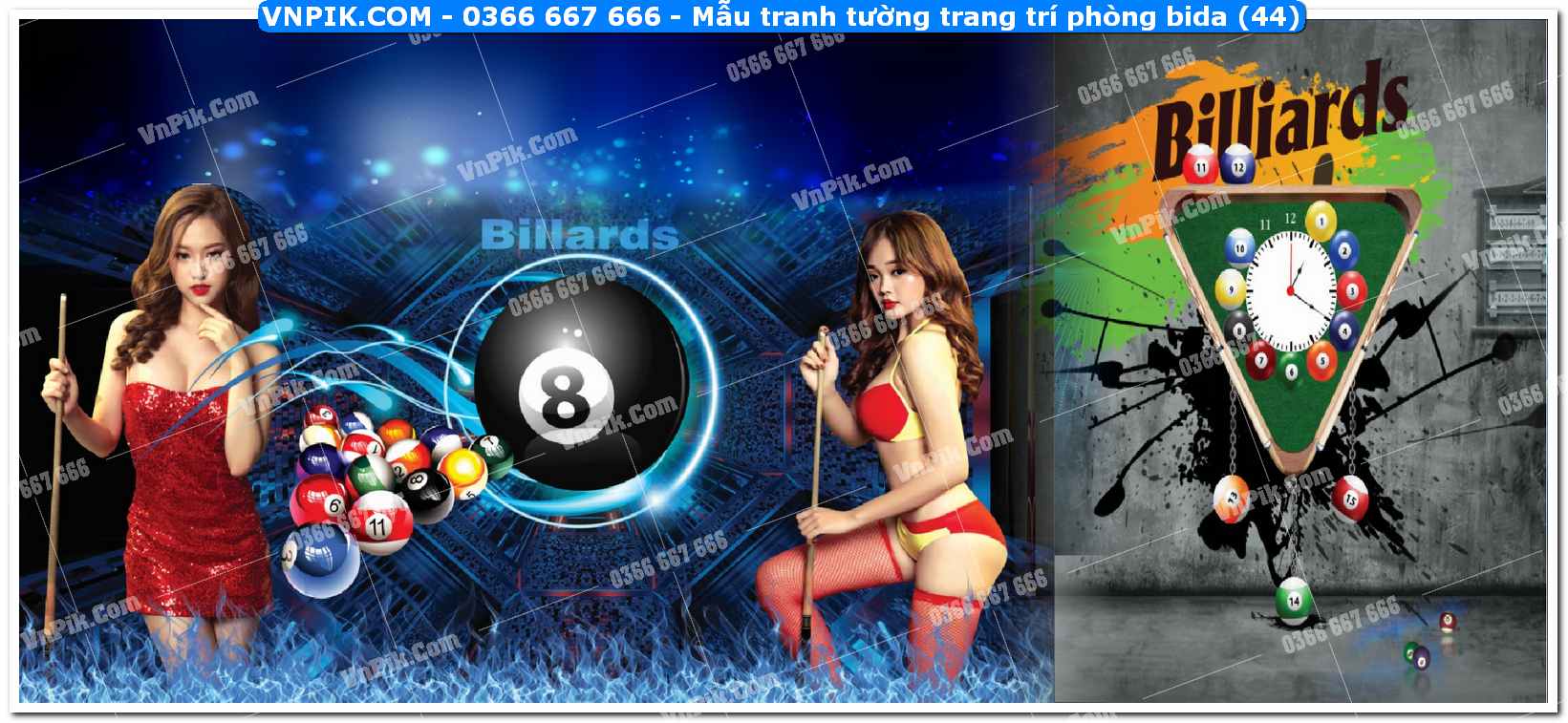 Mẫu tranh tường trang trí phòng bida (44)