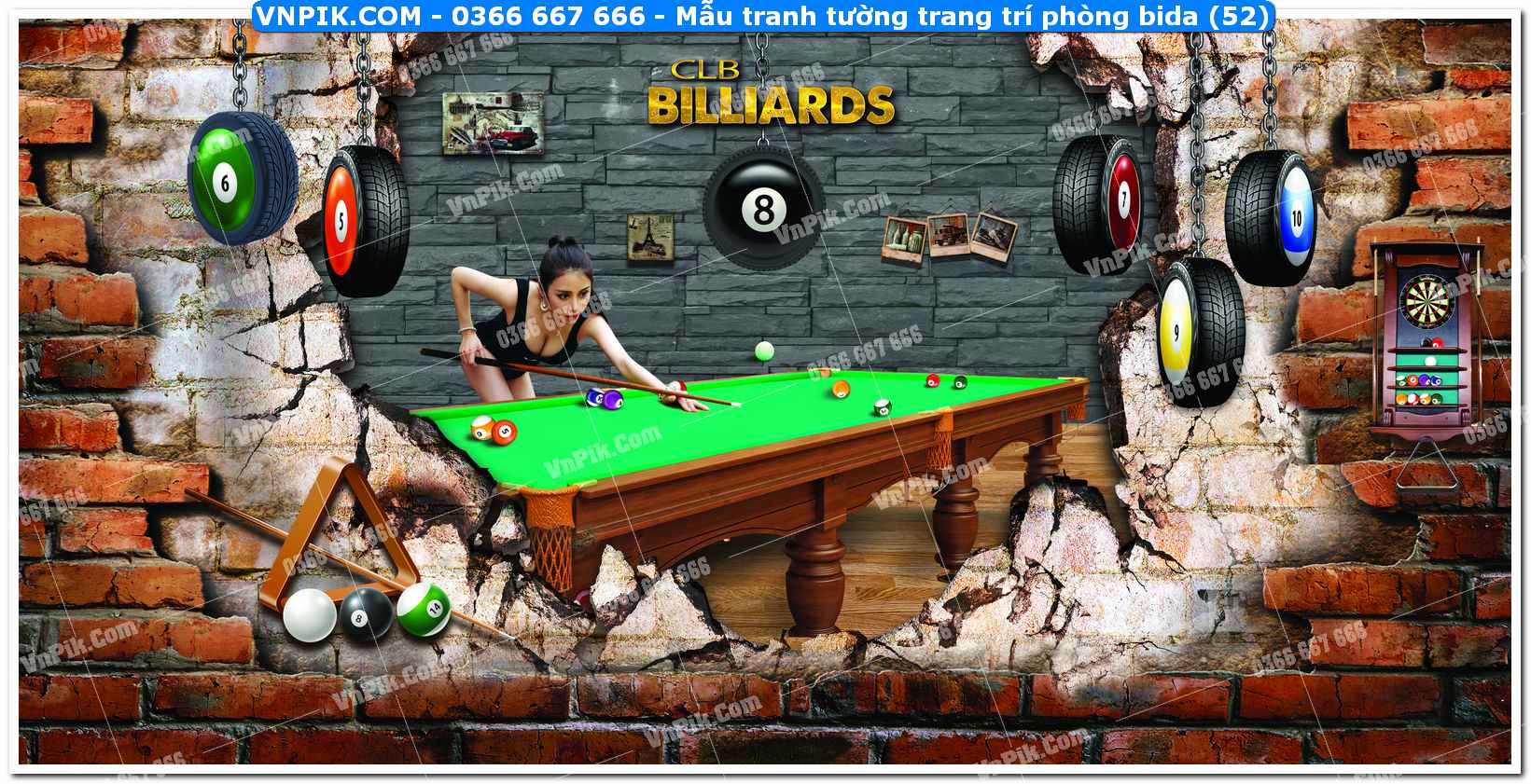 Mẫu tranh tường trang trí phòng bida (52)