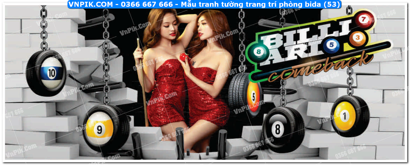 Mẫu tranh tường trang trí phòng bida (53)