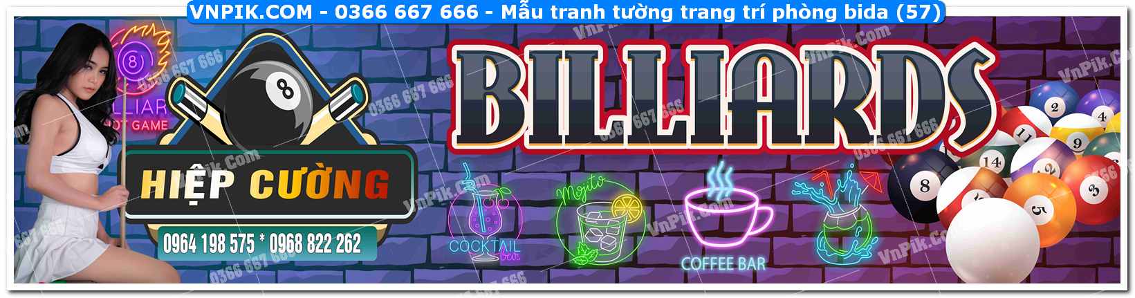 Mẫu tranh tường trang trí phòng bida (57)