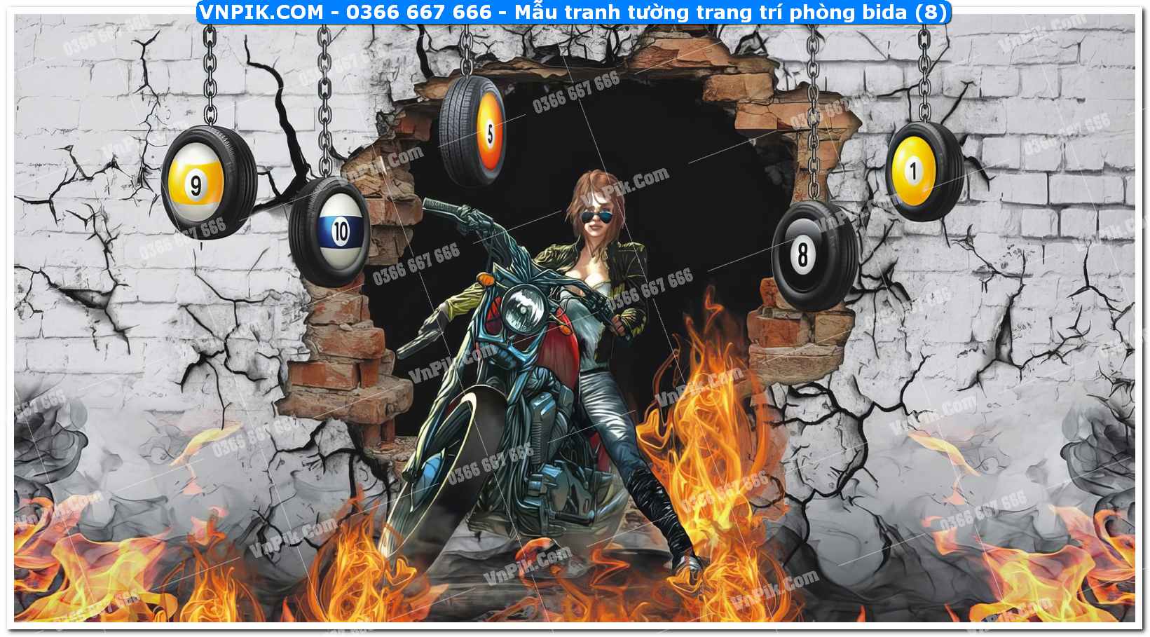 Mẫu tranh tường trang trí phòng bida (8)