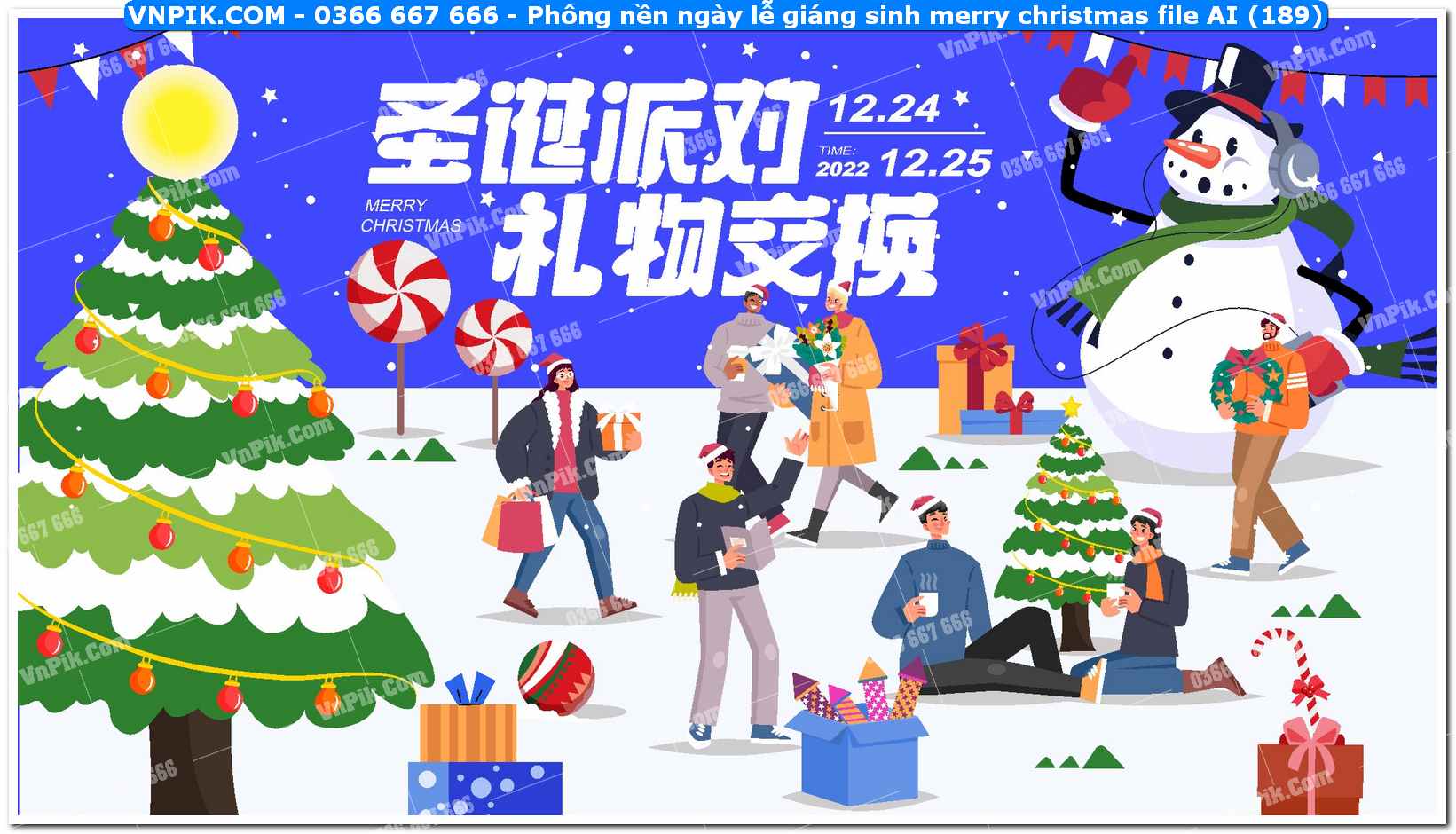 Phông nền ngày lễ giáng sinh merry christmas file AI (189)