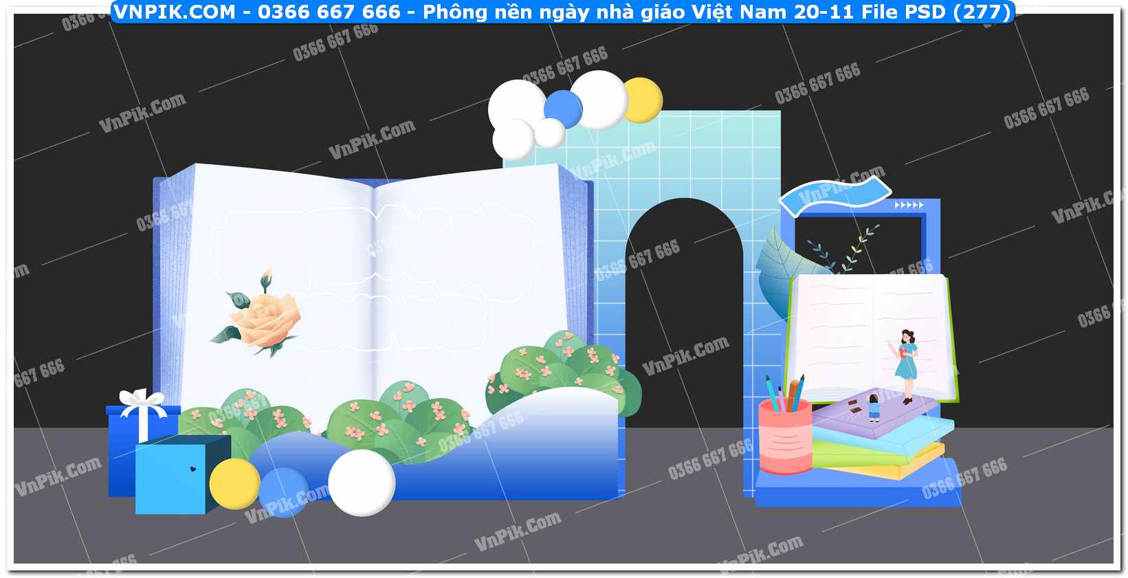 Phông nền ngày nhà giáo Việt Nam 20-11 File PSD (277)