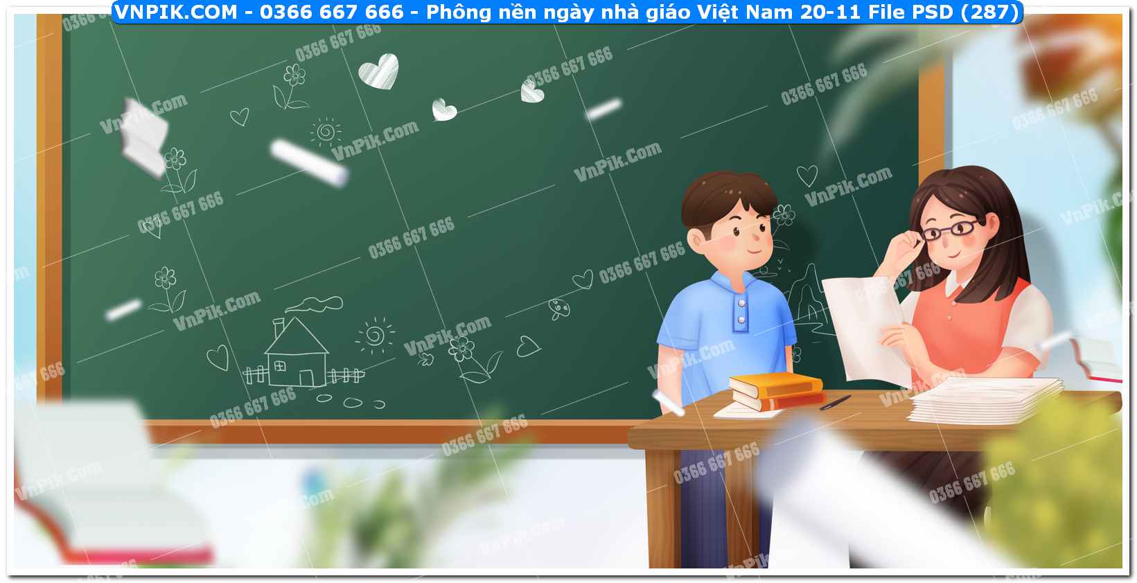 Phông nền ngày nhà giáo Việt Nam 20-11 File PSD (287)