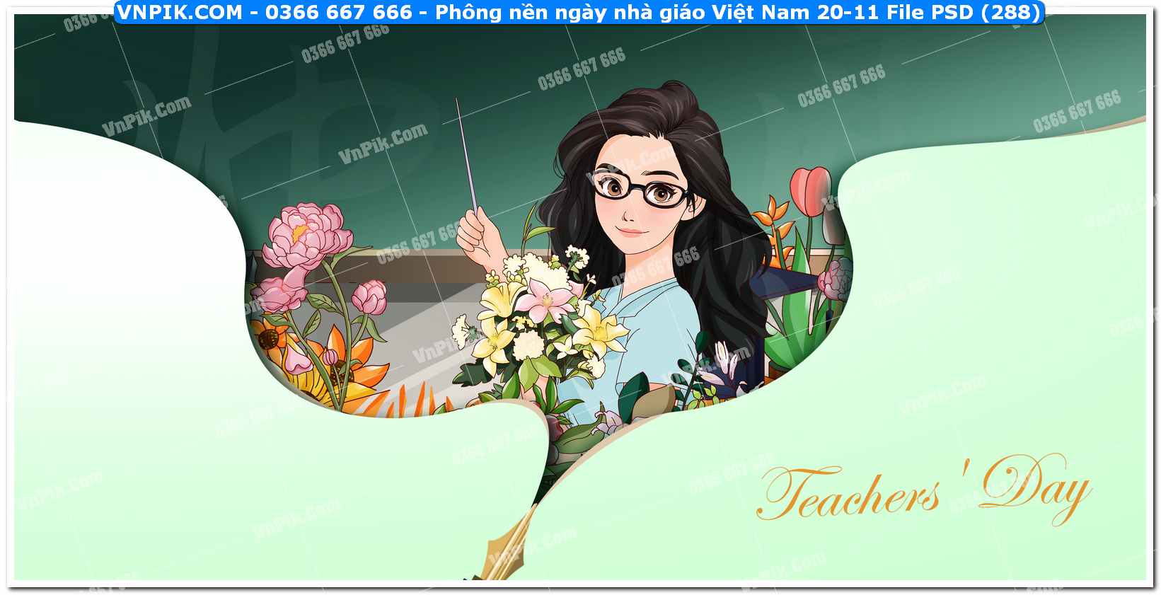 Phông nền ngày nhà giáo Việt Nam 20-11 File PSD (288)
