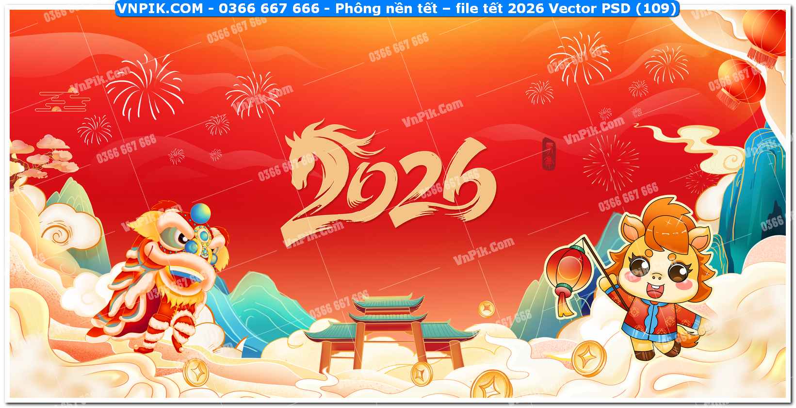 Phông nền tết – file tết 2026 Vector PSD (109)