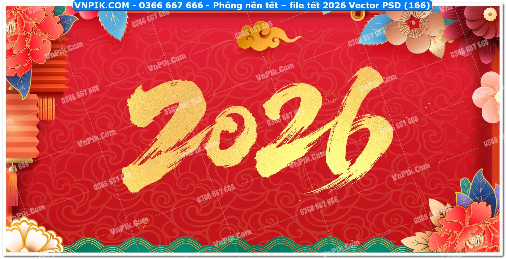 Phông nền tết – file tết 2026 Vector PSD (166)