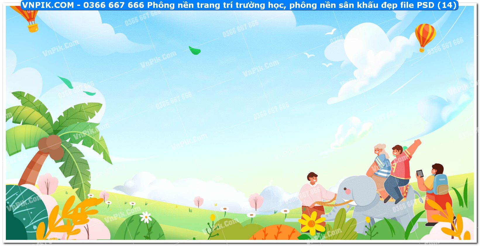 Phông nền trang trí trường học, phông nền sân khấu đẹp file PSD (14)