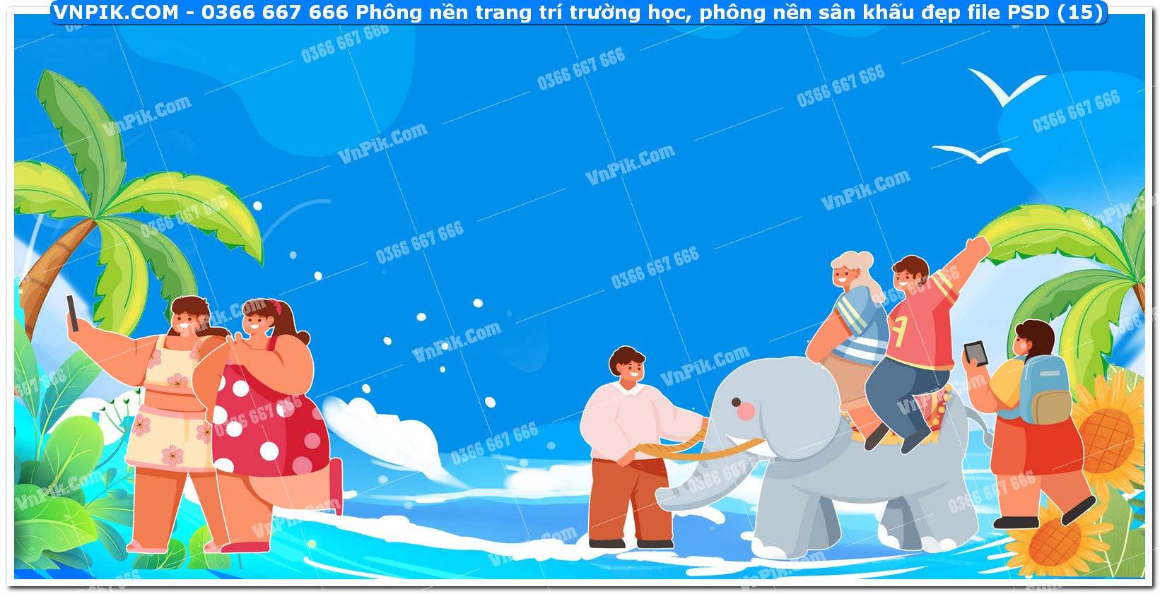 Phông nền trang trí trường học, phông nền sân khấu đẹp file PSD (15)