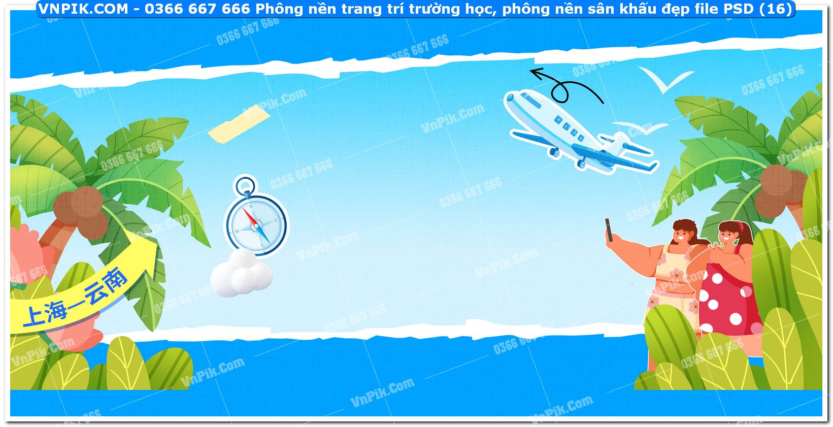 Phông nền trang trí trường học, phông nền sân khấu đẹp file PSD (16)