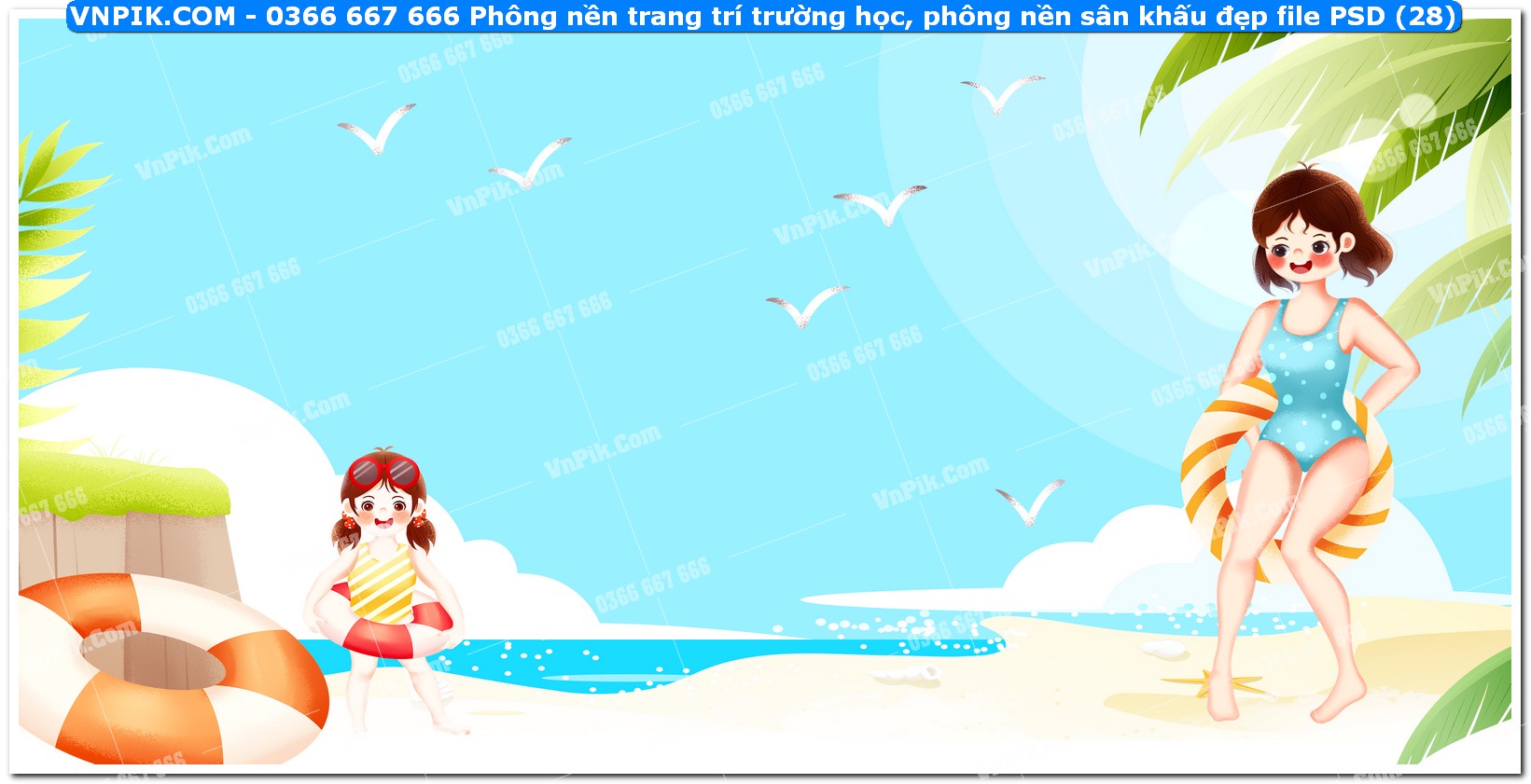 Phông nền trang trí trường học, phông nền sân khấu đẹp file PSD (28)