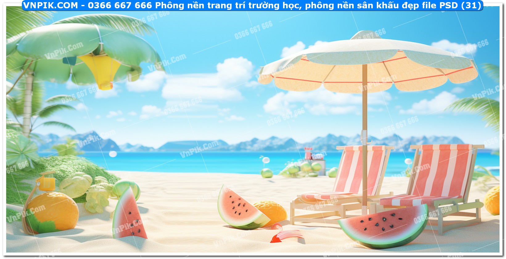 Phông nền trang trí trường học, phông nền sân khấu đẹp file PSD (31)