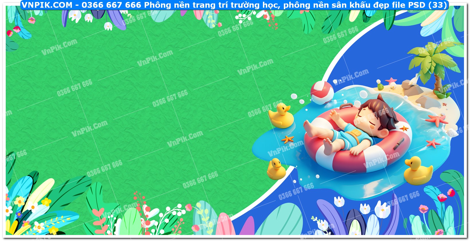 Phông nền trang trí trường học, phông nền sân khấu đẹp file PSD (33)