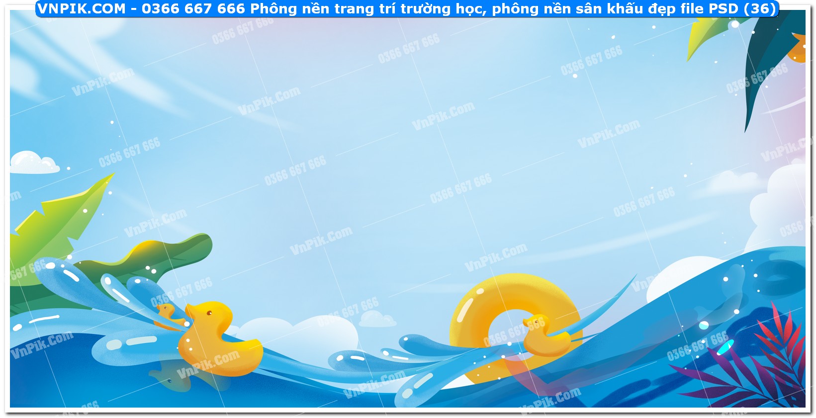 Phông nền trang trí trường học, phông nền sân khấu đẹp file PSD (36)