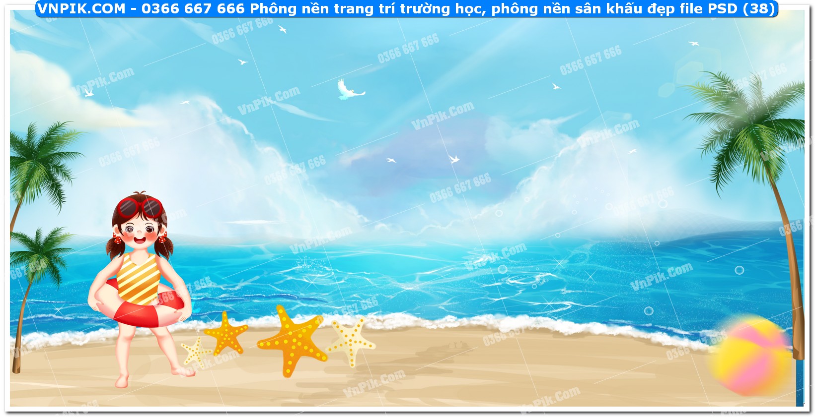 Phông nền trang trí trường học, phông nền sân khấu đẹp file PSD (38)