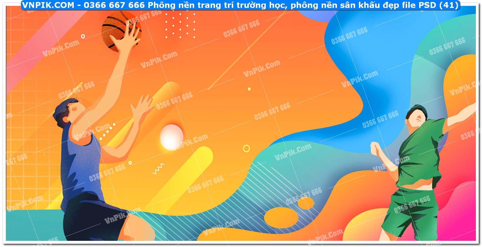 Phông nền trang trí trường học, phông nền sân khấu đẹp file PSD (41)