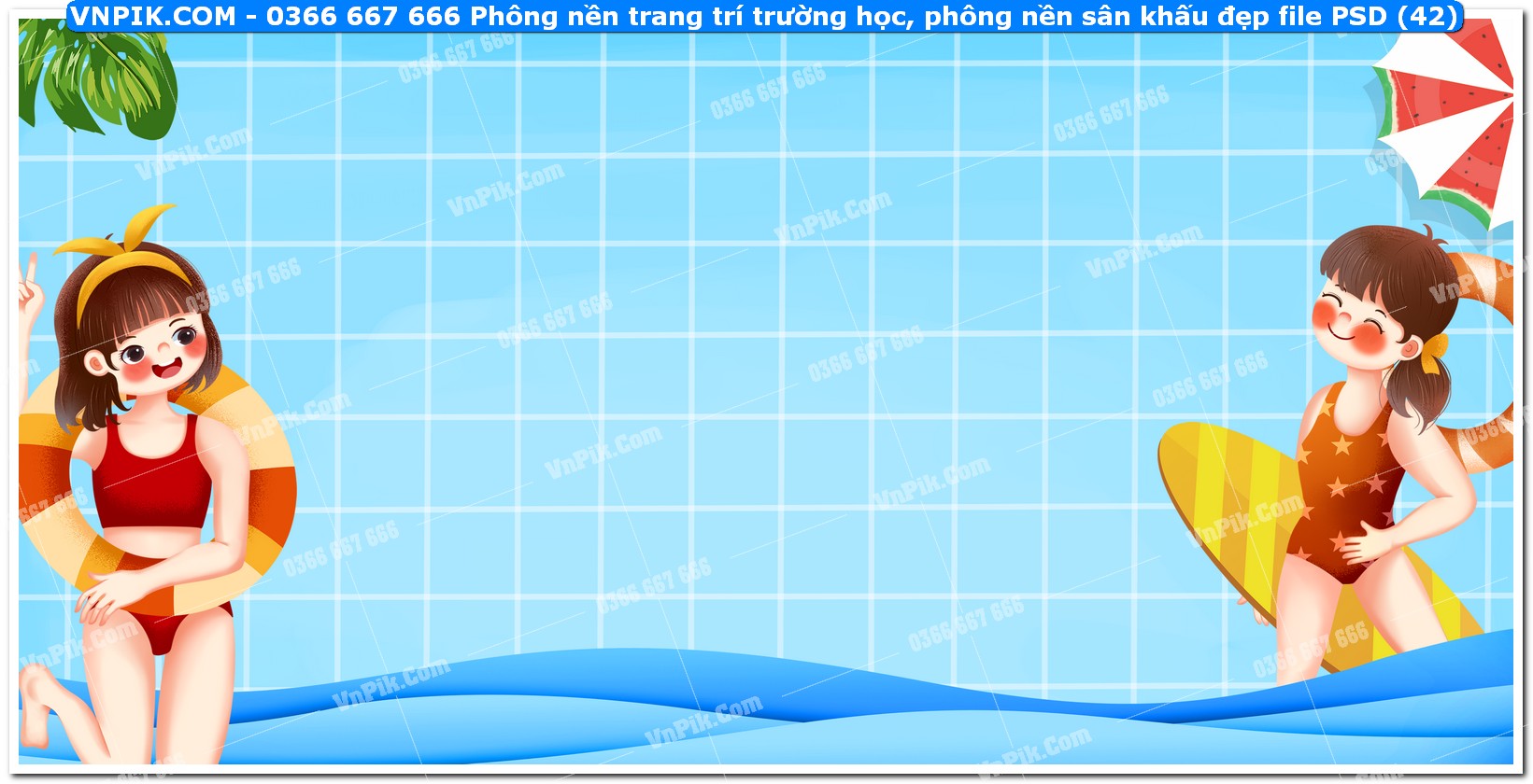 Phông nền trang trí trường học, phông nền sân khấu đẹp file PSD (42)