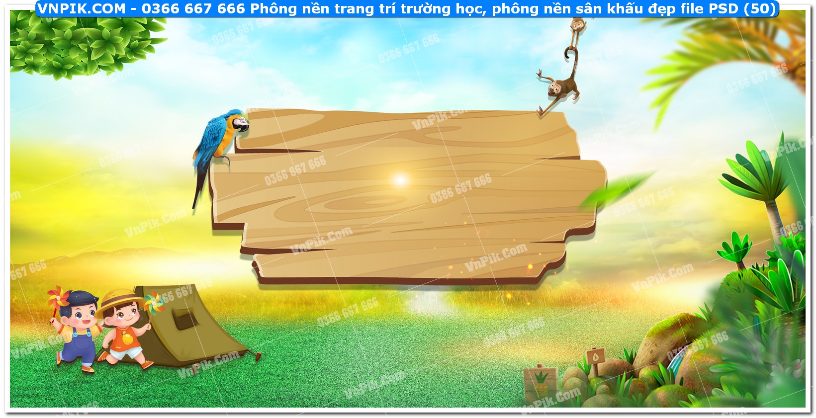 Phông nền trang trí trường học, phông nền sân khấu đẹp file PSD (50)