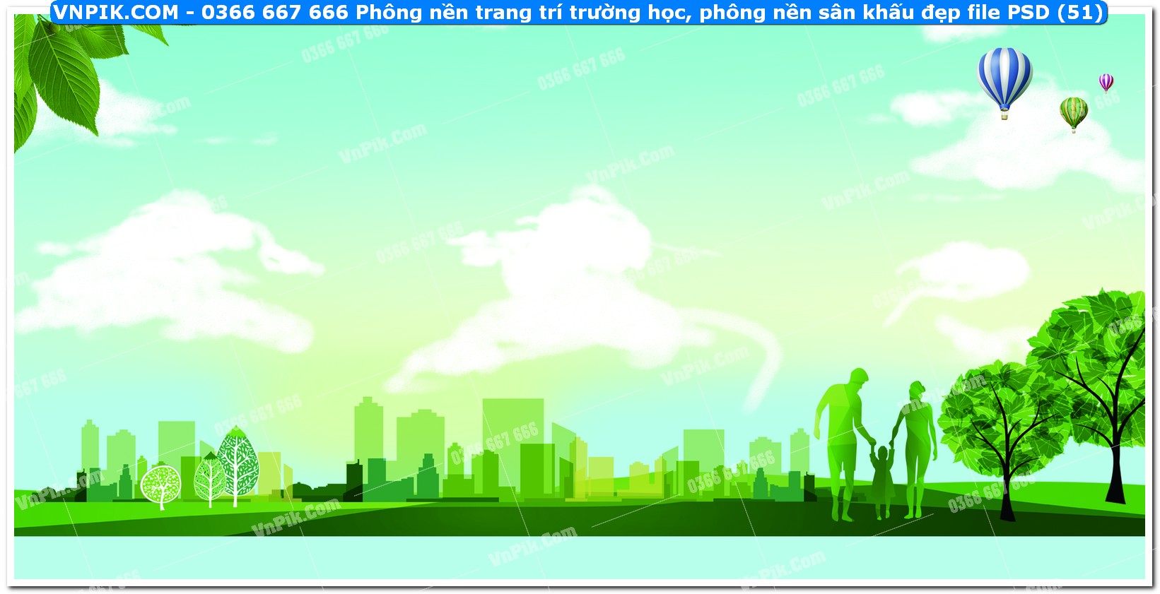 Phông nền trang trí trường học, phông nền sân khấu đẹp file PSD (51)