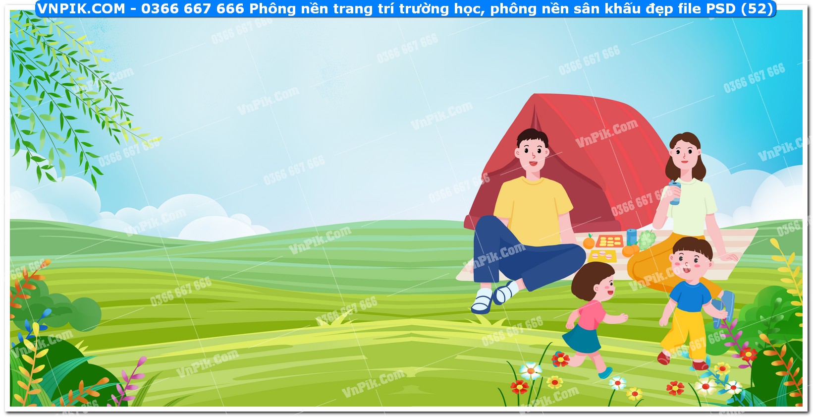 Phông nền trang trí trường học, phông nền sân khấu đẹp file PSD (52)