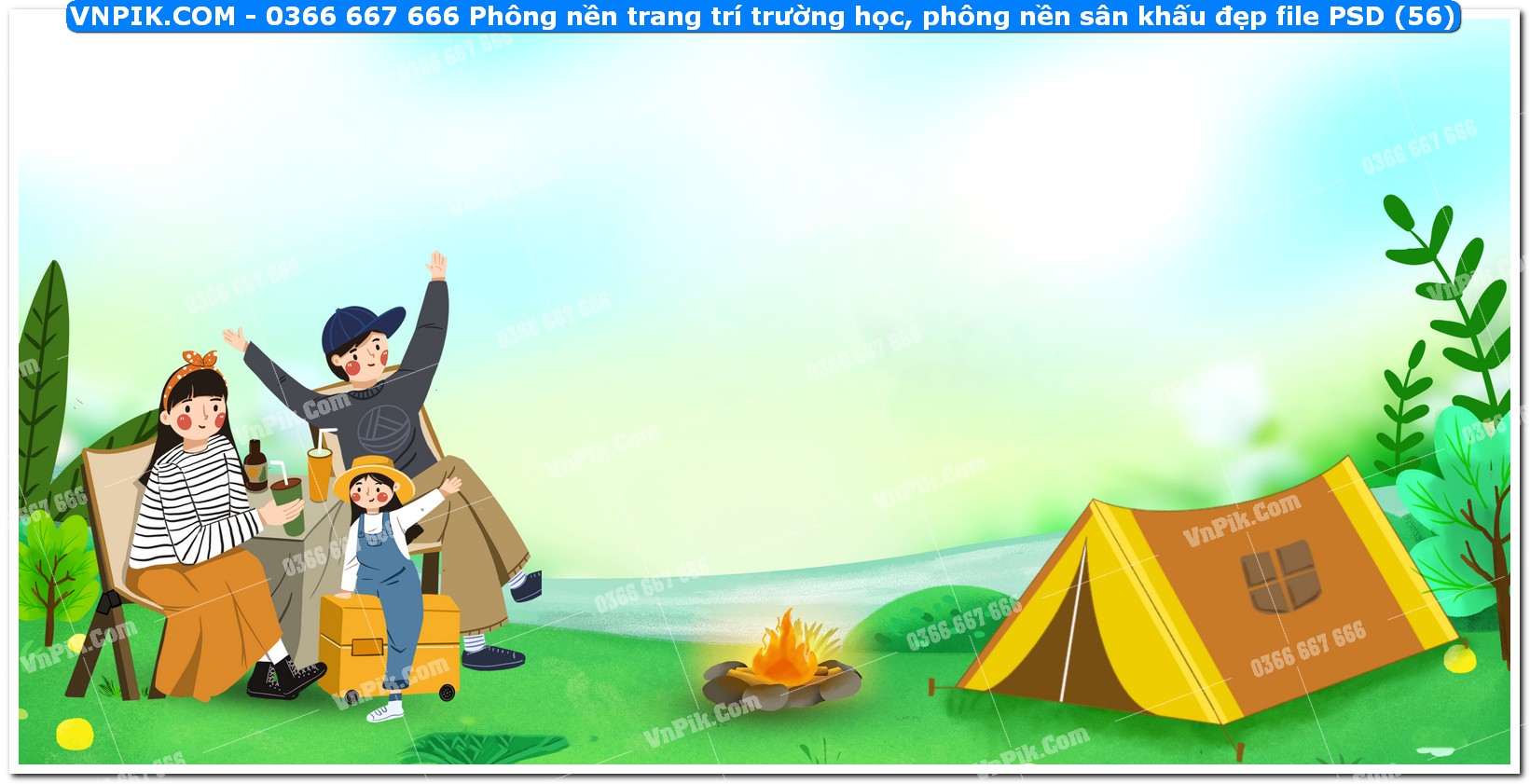Phông nền trang trí trường học, phông nền sân khấu đẹp file PSD (56)