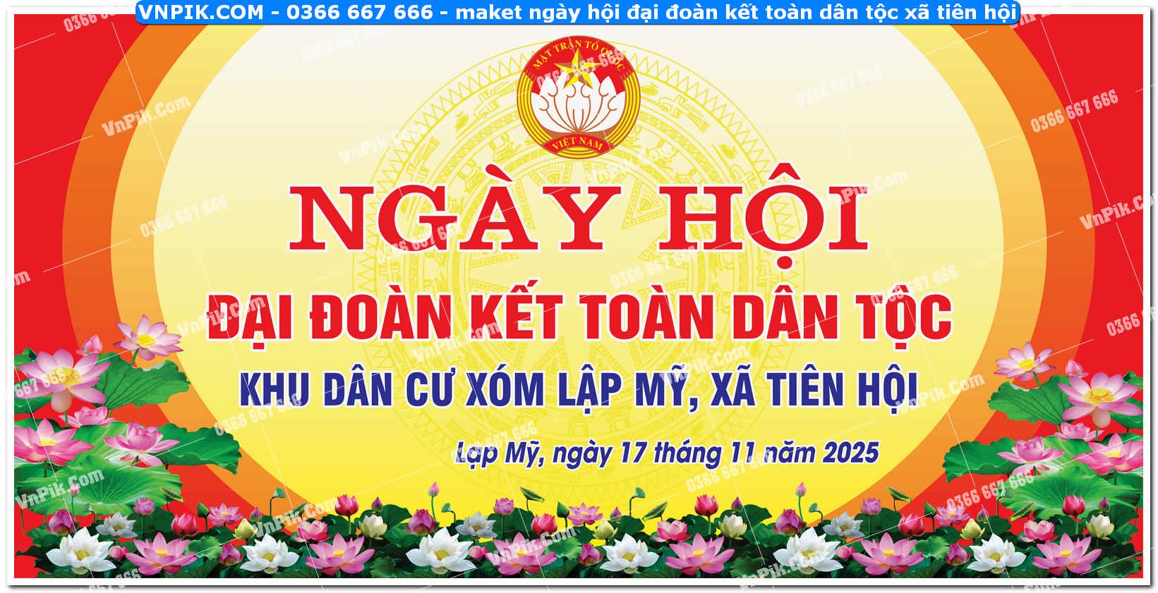 maket ngày hội đại đoàn kết toàn dân tộc xã tiên hội