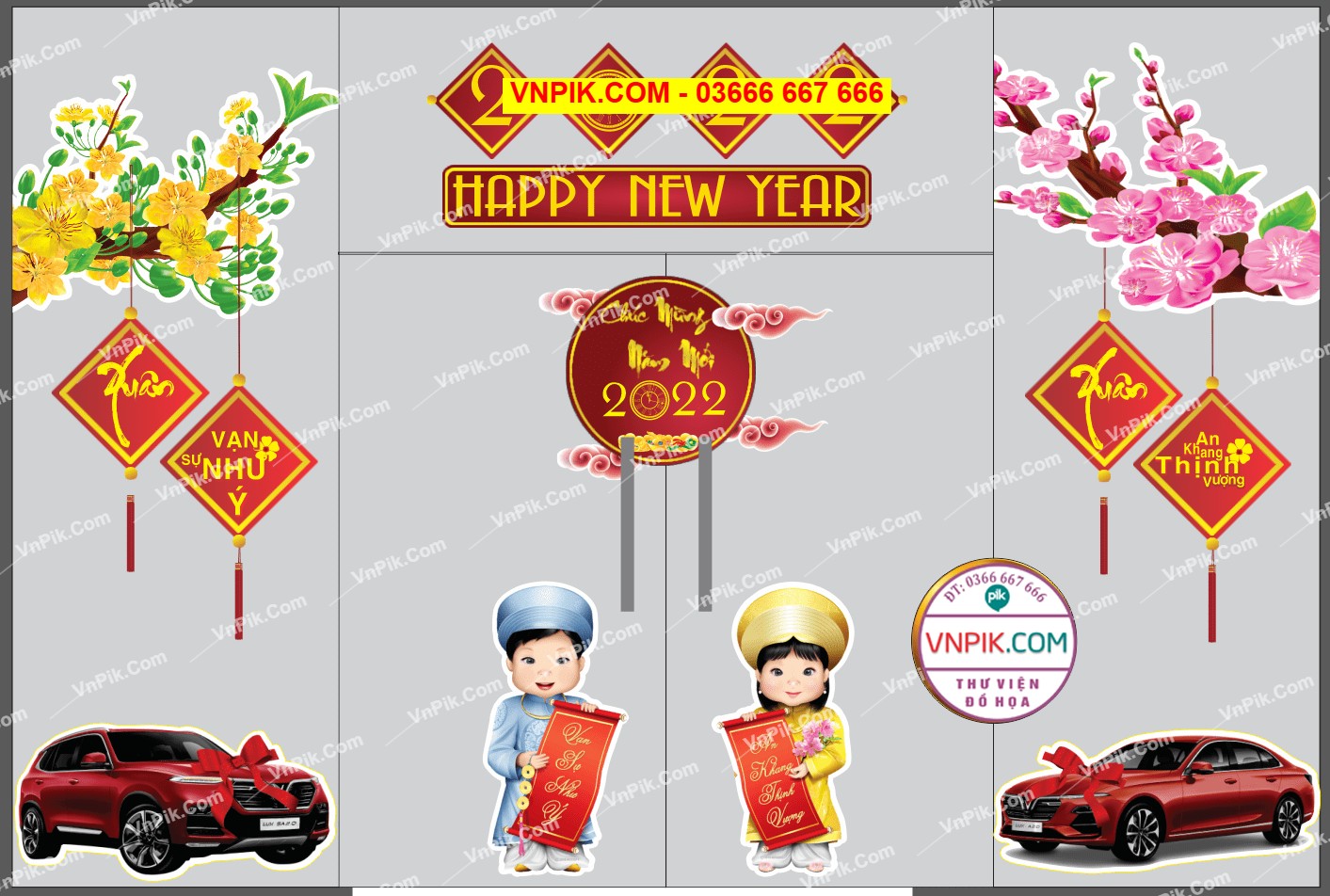 Trang trí cửa kính Chúc mừng năm mới 2026 file CorelDRAW x7 (2)