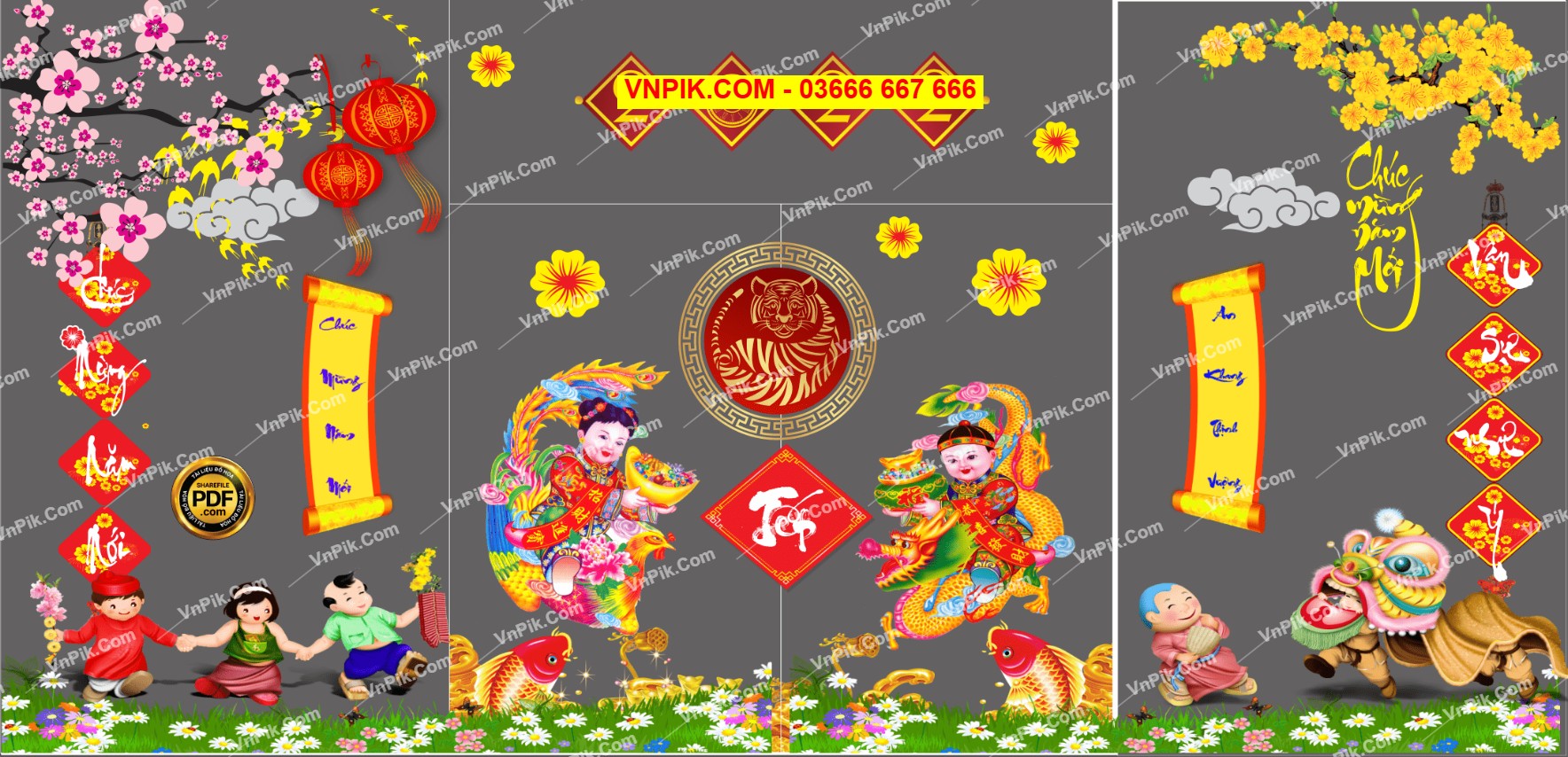 Trang trí cửa kính Chúc mừng năm mới 2026 file CorelDRAW x7 (3)