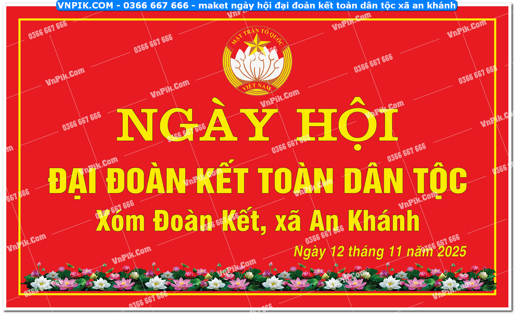 maket ngày hội đại đoàn kết toàn dân tộc xã an khánh