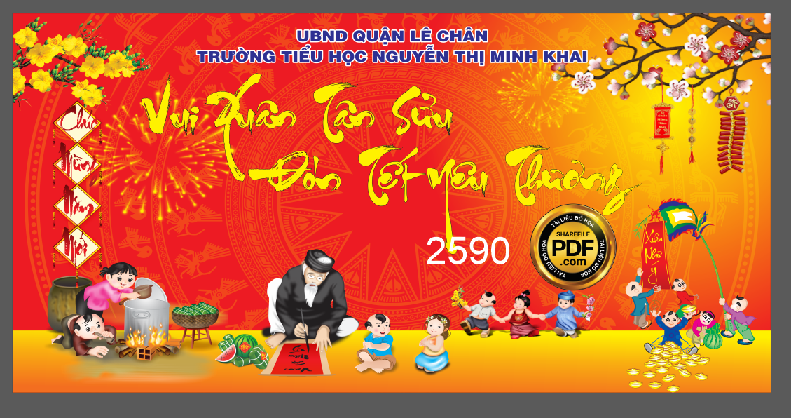 Market vui xuân Tân Sửu đón tết yêu thương file CDR