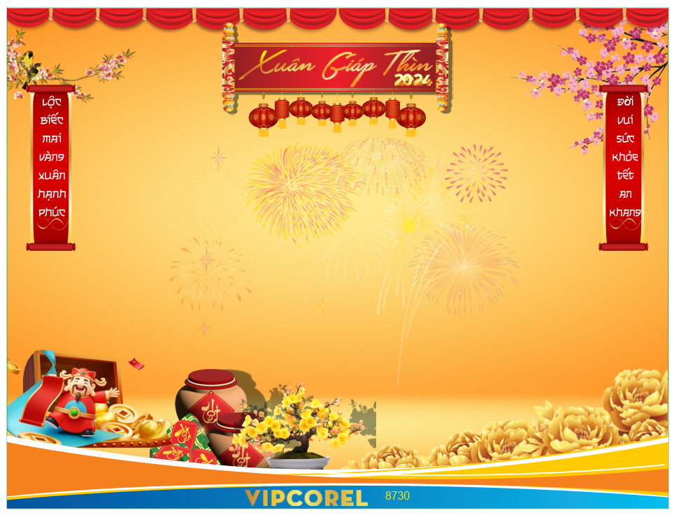 Backdrop tết Xuân giáp thìn 2024 #61 file corel